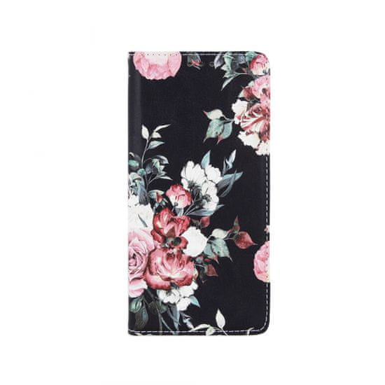  Trendy Flower ovitek za Samsung Galaxy A22 A225 LTE, preklopni, črno-roza 