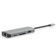 CO2 HUB 8V1 PRIKLJUČNA POSTAJA USB - C HDMI 4K SD ZA MACBOOK PRO / AIR 0106