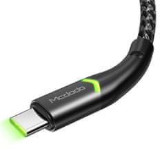 Mcdodo MCDODO KABEL VELIČASTNEGA USB-C LED 1M ČRNA CA-7960