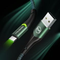 Mcdodo MCDODO KABEL VELIČASTNEGA USB-C LED 1M ZELENI CA-7961