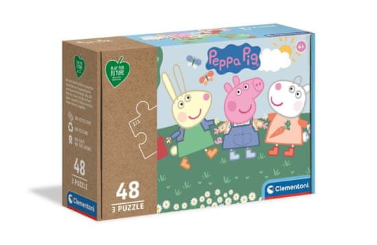 Clementoni Play For Future Puzzle Peppa Pig 3x48 kosov