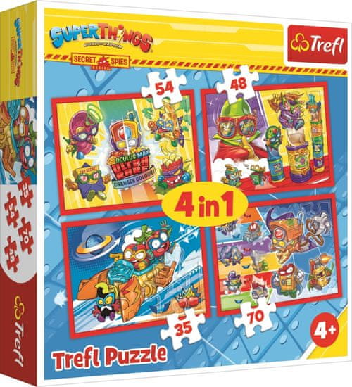 Trefl Puzzle Super Things: Secret Spies 4 v 1 (35,48,54,70 kosov)