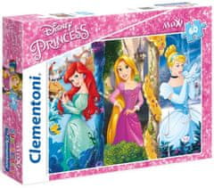 Clementoni Puzzle Disney princeske: Ariel, Locika in Pepelka MAXI 60 kosov