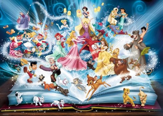 Ravensburger Puzzle Disneyjeva čarobna knjiga pravljic 1500 kosov