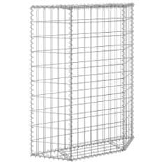 Vidaxl Trapezna visoka greda gabion pocinkano jeklo 180x30x10 cm