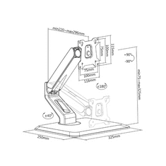 Maclean Nosilec za monitor MC-895 17" - 32"