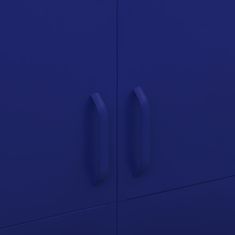 Vidaxl Garderobna omara mornarsko modra 90x50x180 cm jeklo