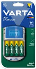 Varta LCD polnilnik + 4 AA 2600 mAh R2U & 12V& USB (57070201451)