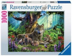 Ravensburger Puzzle Volkovi v gozdu 1000 kosov