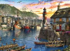 Ravensburger Puzzle Sončni vzhod v pristanišču 500 kosov