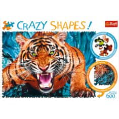 Trefl Crazy Shapes sestavljanka Tiger attack 600 kosov