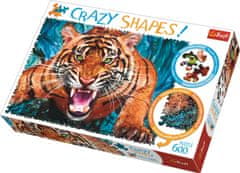 Trefl Crazy Shapes sestavljanka Tiger attack 600 kosov