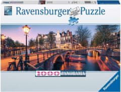 Ravensburger Panoramska sestavljanka Večer v Amsterdamu 1000 kosov