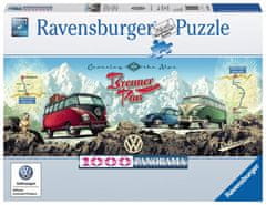 Ravensburger Panoramska sestavljanka Z VW čez Alpe 1000 kosov