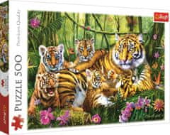 Trefl Puzzle Tiger družina 500 kosov