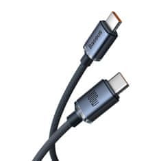 BASEUS Crystal Shine kabel USB-C / USB-C 5A 100W 2m, črna