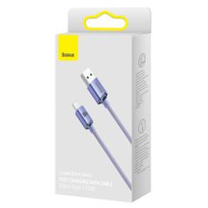 BASEUS Crystal Shine kabel USB / USB-C 5A 100W 1.2m, vijolična