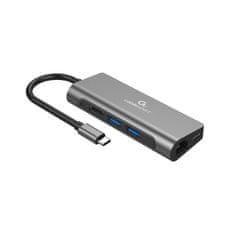 CABLEXPERT Adapter USB-C 5-v-1 2xUSB, HDMI, LAN, PD, čitalec kartic