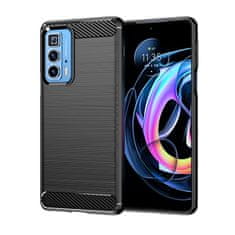 MG Carbon Case Flexible silikonski ovitek za Motorola Moto Edge 20 Pro, črna