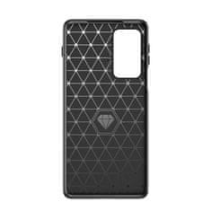 MG Carbon Case Flexible silikonski ovitek za Motorola Moto Edge 20 Pro, črna