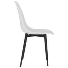 Vidaxl Jedilni stoli 4 kosi bele barve PP