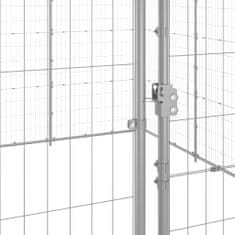 Vidaxl Zunanja ograda za pse, pocinkano jeklo, 53,24 m2