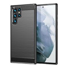 slomart carbon case za samsung galaxy s23 ultra prilagodljiv silikonski carbon ovitek črn