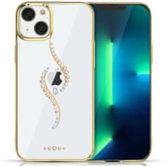 slomart kingxbar sky series luksuzni etui s kristali Swarovski za iphone 13 gold (guard)