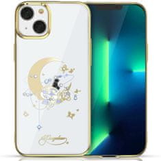 slomart kingxbar moon series luksuzni etui s kristali Swarovski za iphone 13 gold (flower)