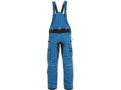 CXS Delovne hlače z oprsnikom CXS STRETCH, moške, raztegljive, svetlo modre-črne 