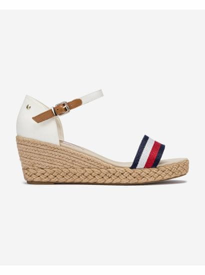 Tommy Hilfiger Ženska Shimmery Ribbon Čevlji s polno peto Bela