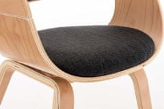 BHM Germany Jedilni stol Kingston, tekstil, naravni / temno sivi