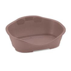 Stefanplast Sleeper 1 57x42x24cm rosy brown plastičen pasji ležalnik