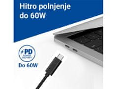 Kabel USB-C v USB-C, 10Gbps, 60W, 4K @ 60Hz, 1m