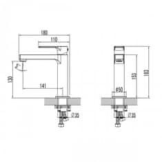 LEMARK Pipa za umivalnik LEMARK LM1537C GRACE