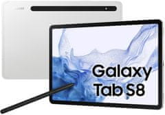 Samsung Galaxy Tab S8 5G (X706) tablični računalnik, 128 GB, srebrna (SM-X706BZSAEUE)