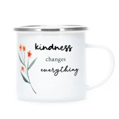 PixiINK Skodelica - Kindness changes everything, bela, emajl