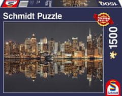 Schmidt Puzzle Nebotičniki v New Yorku ponoči 1500 kosov