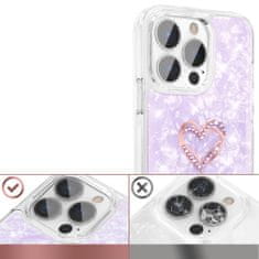 slomart kingxbar epoxy series swarovski kristal case iphone 13 pro purple