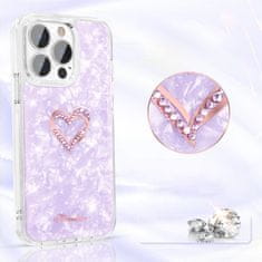 slomart kingxbar epoxy series swarovski kristal case iphone 13 pro purple