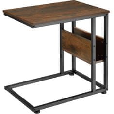 tectake Pomožna mizica Wigan 55 x 36,5 x 60 cm Industrijsko temno