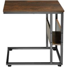 tectake Pomožna mizica Wigan 55 x 36,5 x 60 cm Industrijsko temno