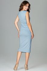 Lenitif Ženska midi obleka Falun K475 svetlo modrá S