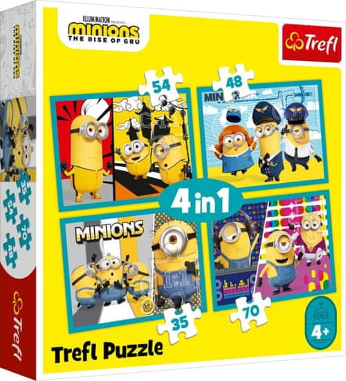 Trefl Puzzle Mimoni 4v1 (35,48,54,70 kosov)