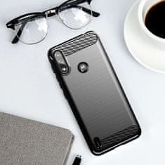 MG Carbon Case Flexible silikonski ovitek za Motorola Moto E7i Power, črna