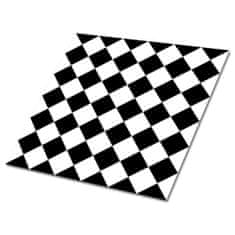 Decormat PVC ploščice Poševna šahovna plošča 30x30 cm 9 ploščic