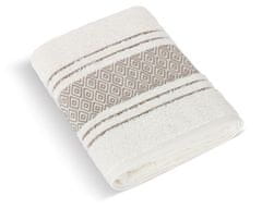 Frotirna brisača in kopalna brisača Mozaika - Brisača - 70x140 cm - kremna