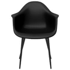 Vidaxl Jedilni stoli 6 kosov črne barve PP