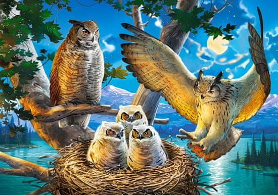 Castorland Puzzle Owl družina 500 kosov