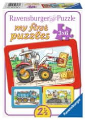 Ravensburger Moja prva uganka Gradbeni stroji 3x6 kosov